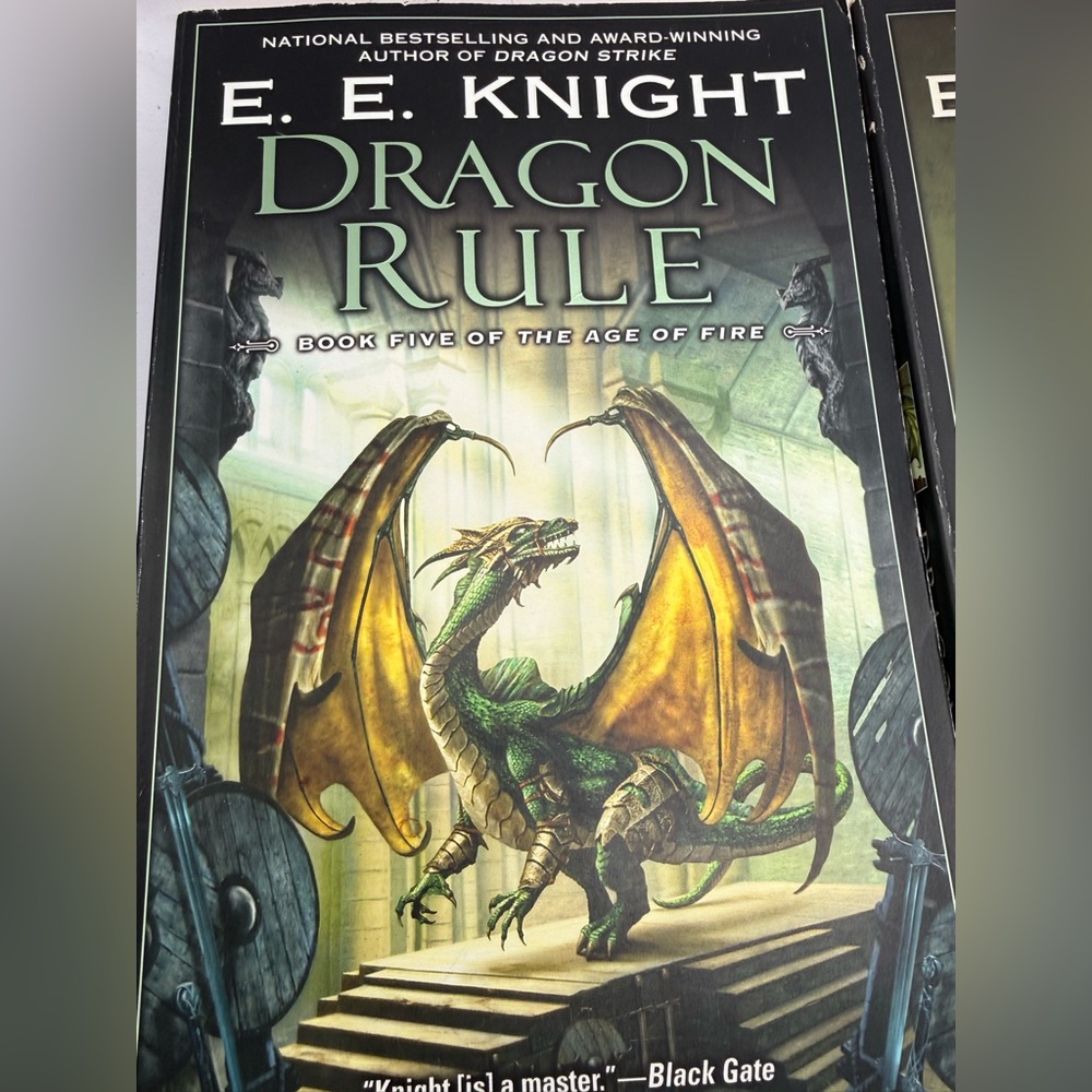 Dragon Avenger (Age of Fire, Book 2) & Dragon Rule (book 5) by E.E.Knight - Picture 4 of 4